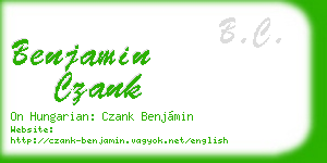 benjamin czank business card