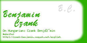 benjamin czank business card